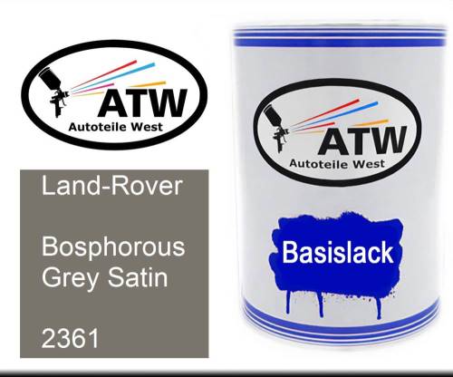 Land-Rover, Bosphorous Grey Satin, 2361: 500ml Lackdose, von ATW Autoteile West.